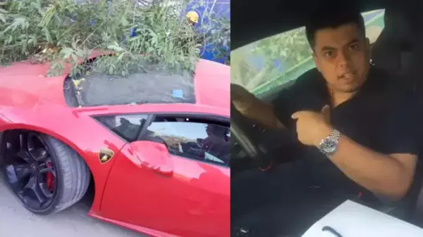 Shocking! Lamborghini Driver’s ‘Relaxed’ Question After Hitting Workers Goes Viral!