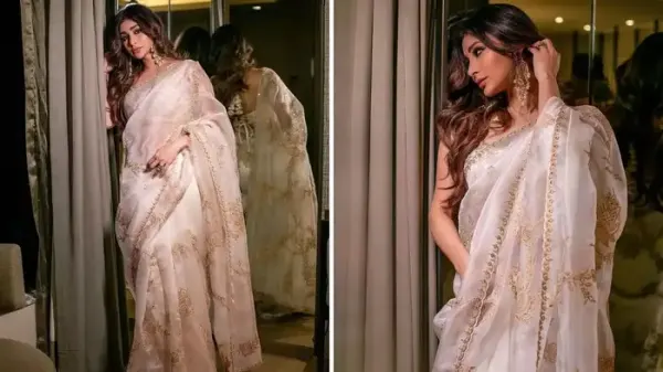 Mouni Roy Dazzles in Saree, Fans Can’t Take Their Eyes Off Her Diamond Ring